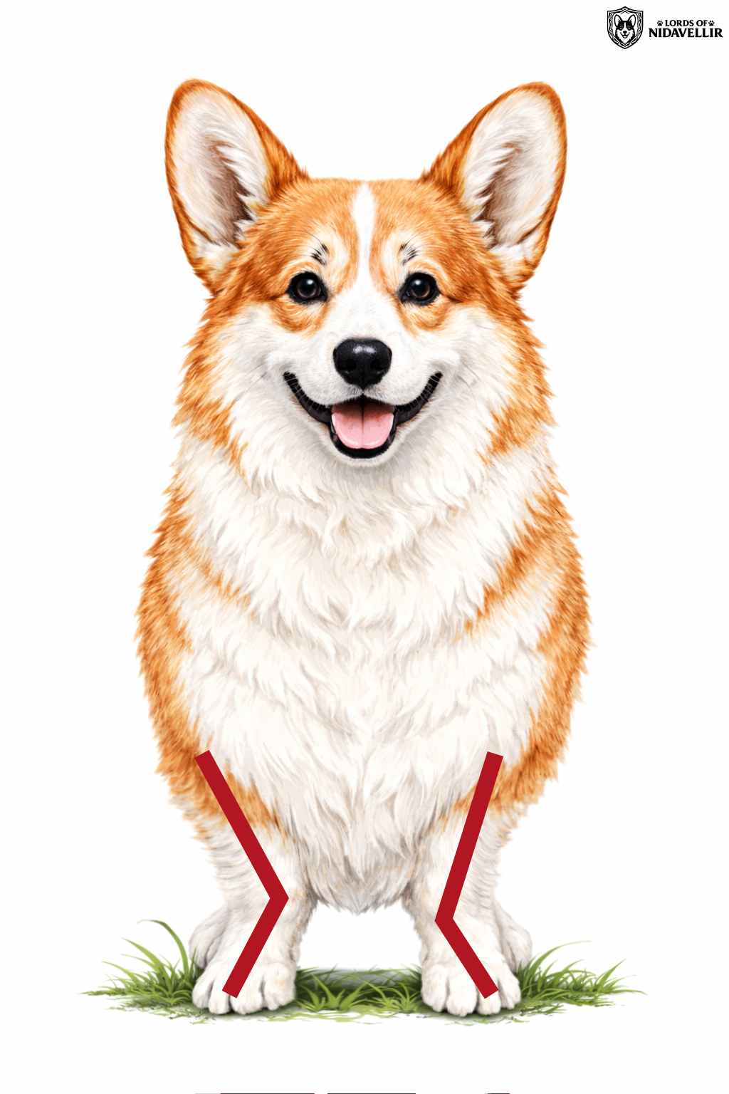 Postawa francuz u Welsh Corgi Pembroke